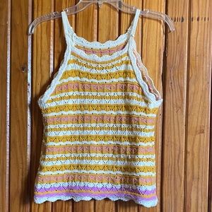 Striped Crochet Women’s Top